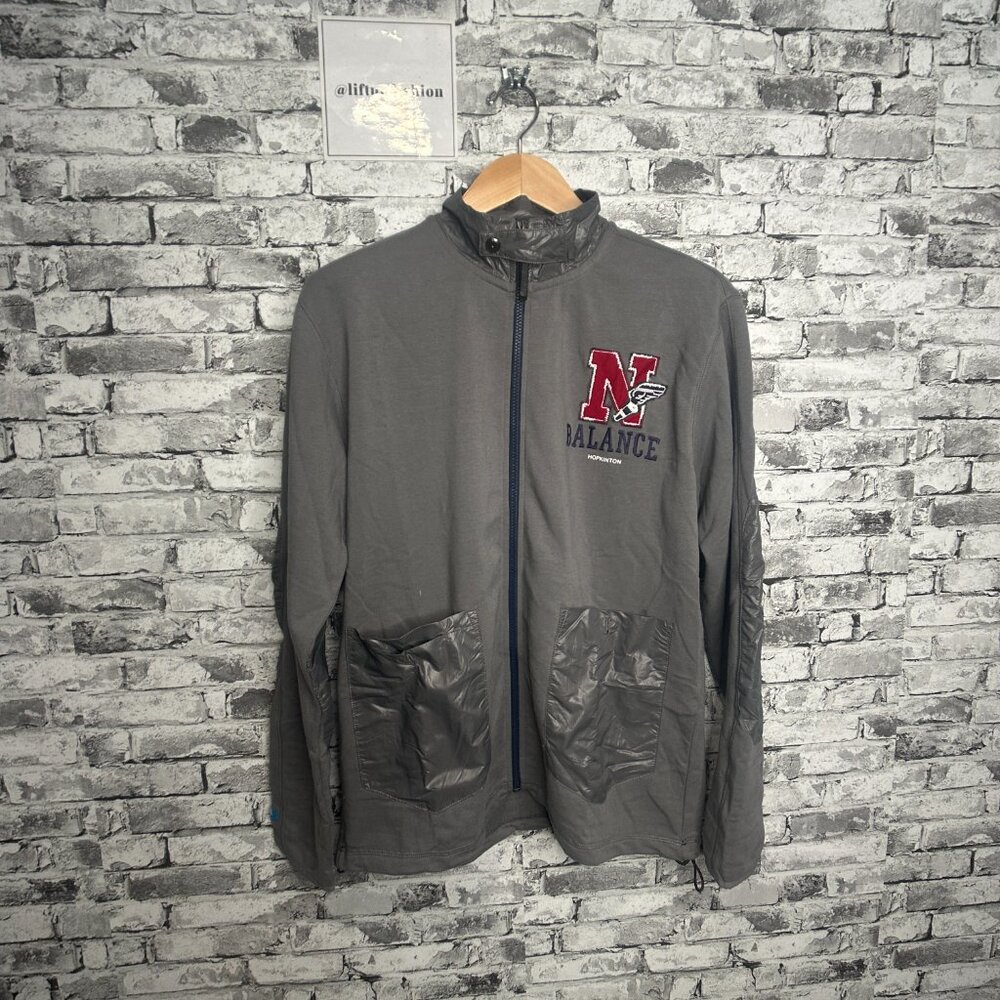 EUC New Balance Hopkinton Grey Zip Up Jacket Size Large